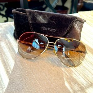 Tom Ford Amber Smoke Sunglasses with Original Case
